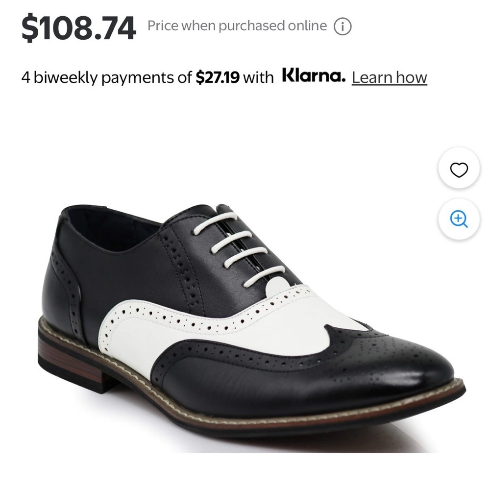 Enzo Romero Classic Black and White Men's Oxford Shoes